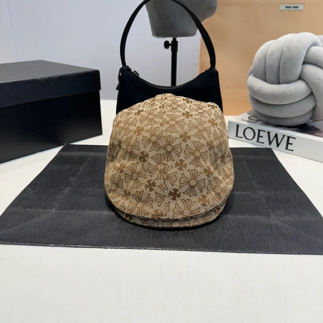 P60 Kroxin 2025 new spring style beret, pure cotton fabric, simple and versatile style, head circumference 57cm